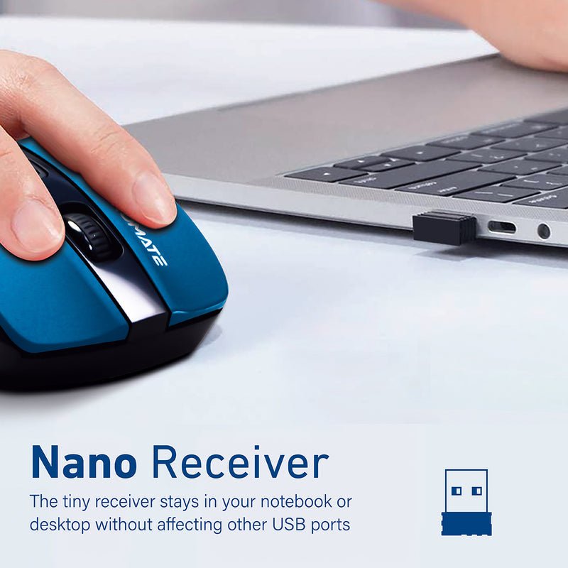 Promate Cursor EZGrip™ Ergonomic Wireless Mouse – 800/1200/1600 DPI. Nano USB Receiver. 10m Range. Sleep Mode:圖片 18